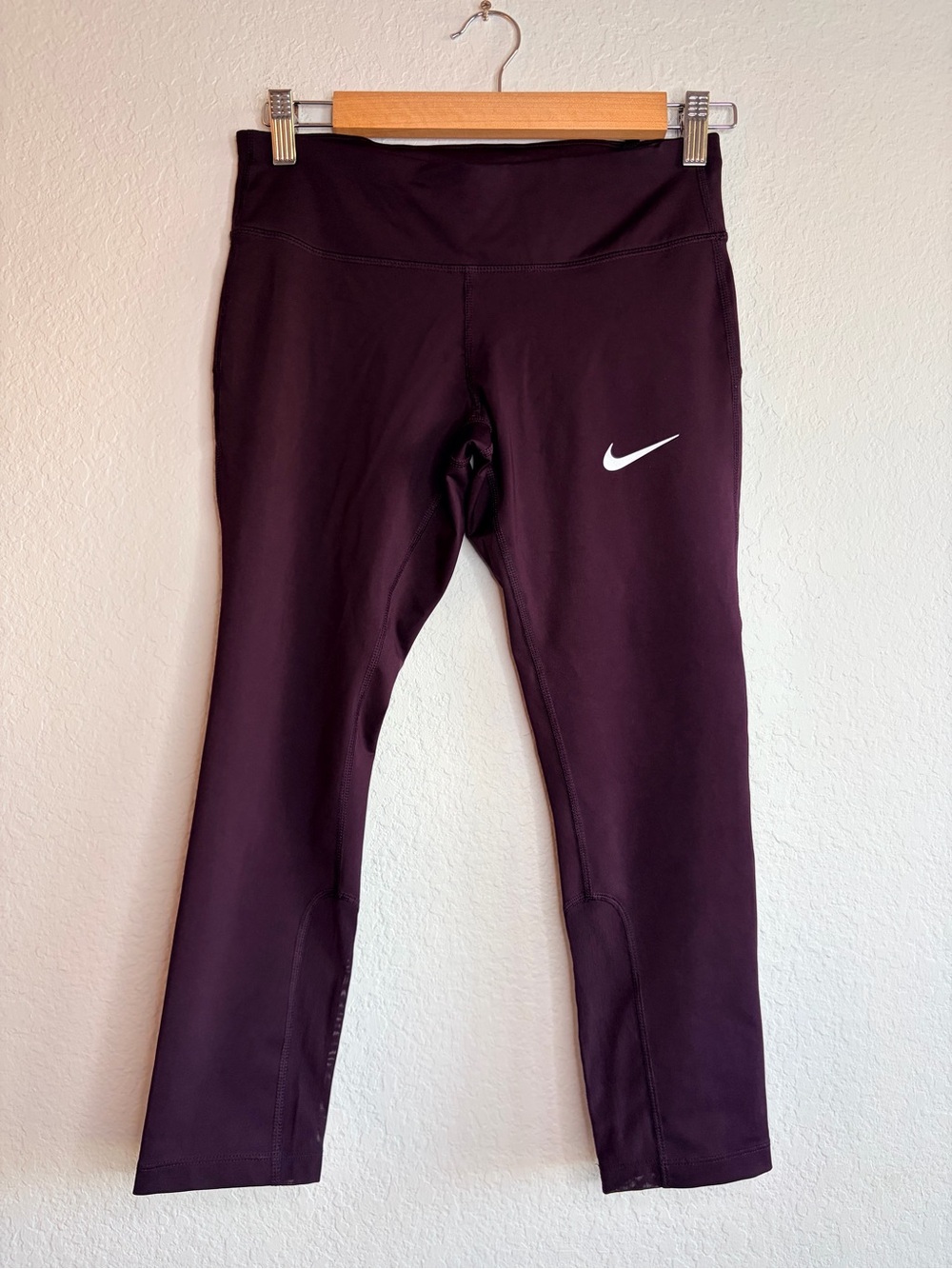 Nike Running Athletic Leggings, Burgundy, Size Small Petite